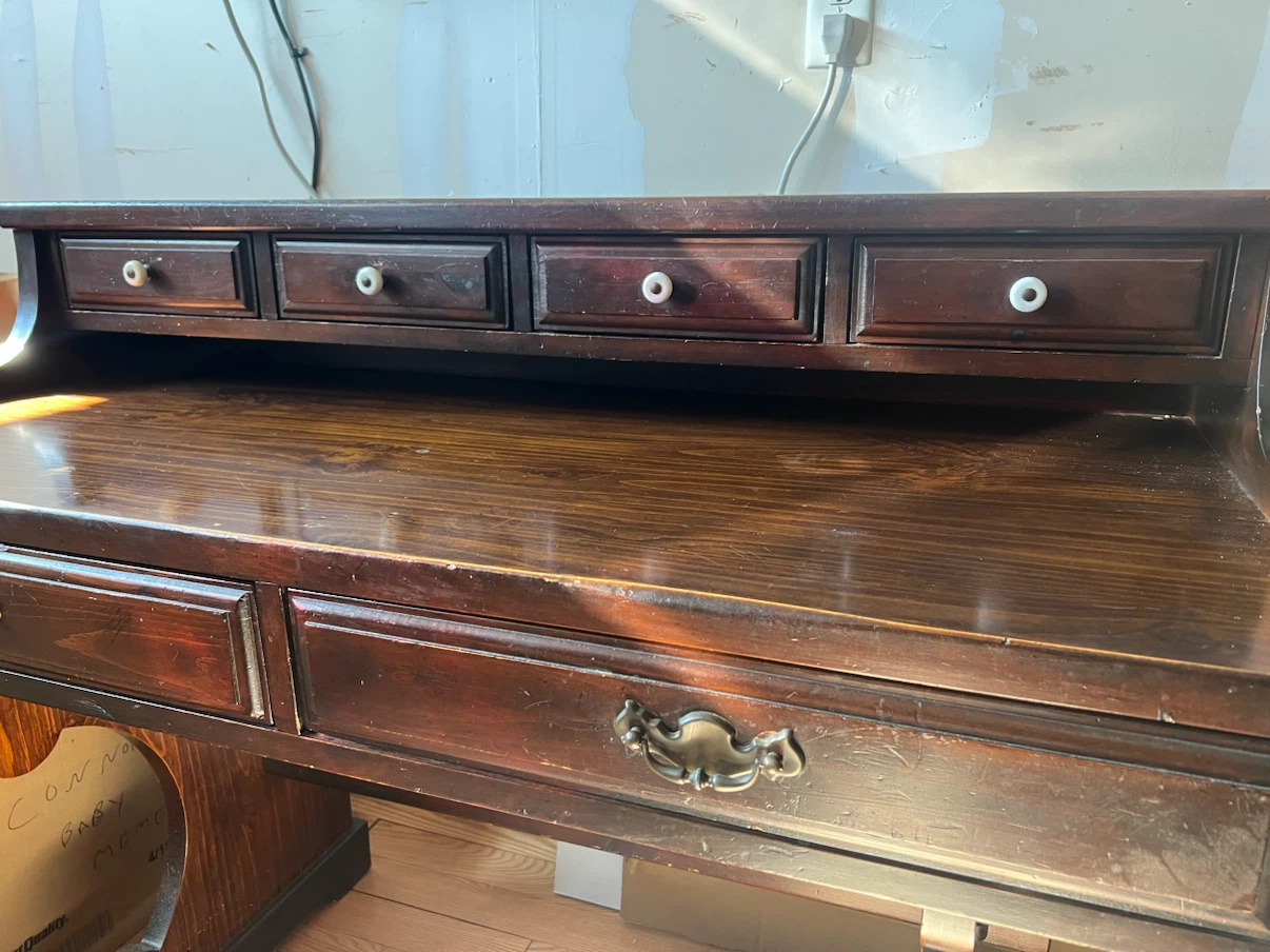 Vintage Writing Desk with Drawers - photo 2