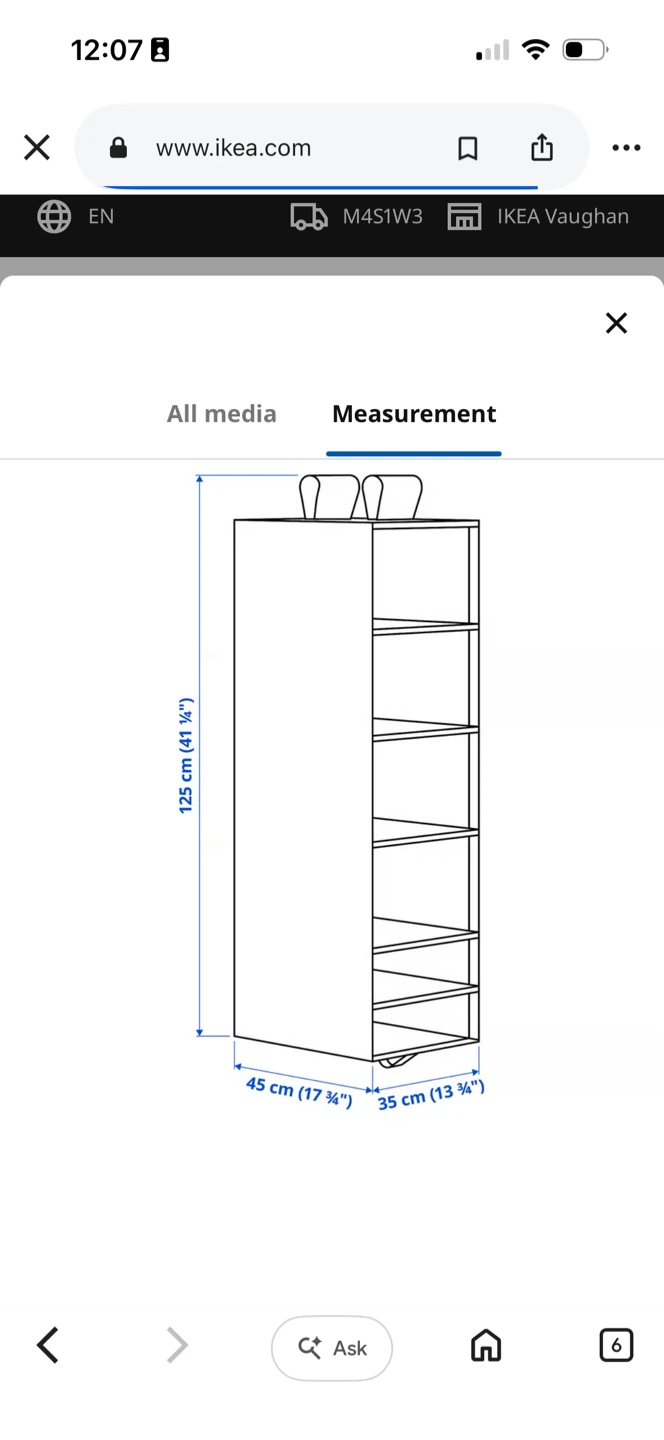 IKEA SKUBB Hanging Clothes Organizer - White - photo 2