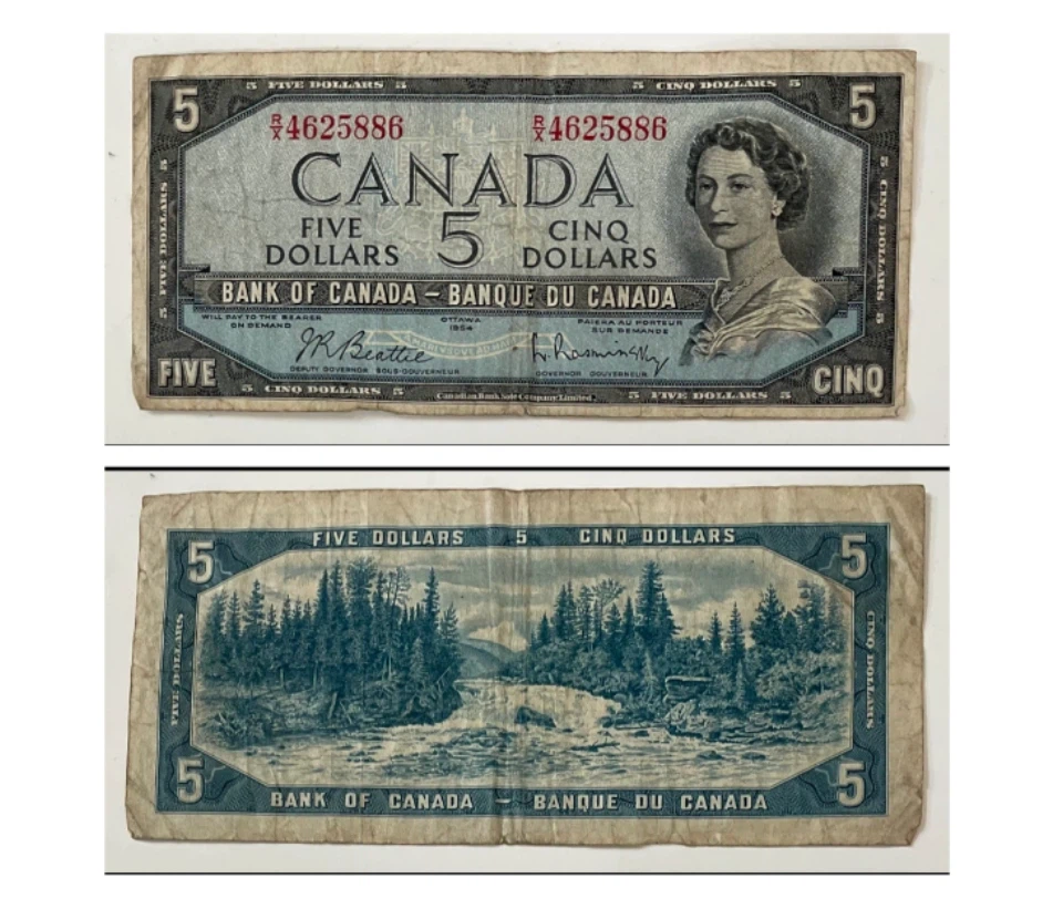 Vintage 1954 Canada Paper Collectible - Otter Falls Artwork