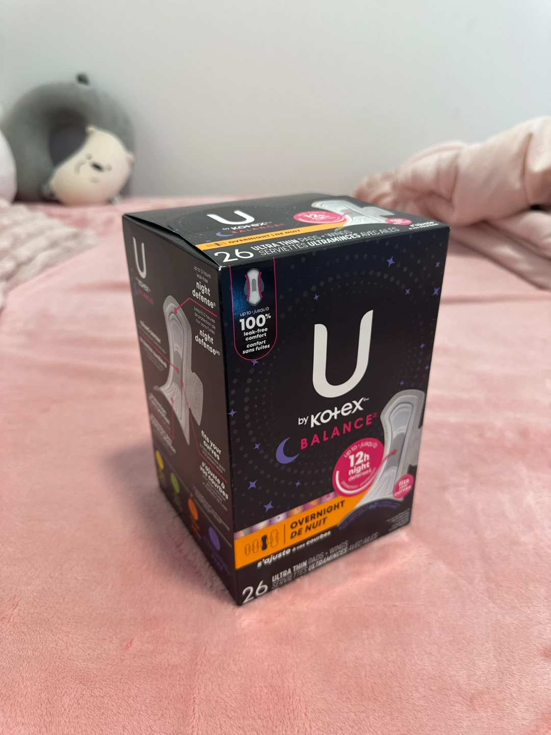U by Kotex Balance Overnight Ultra Thin Pads with Wings