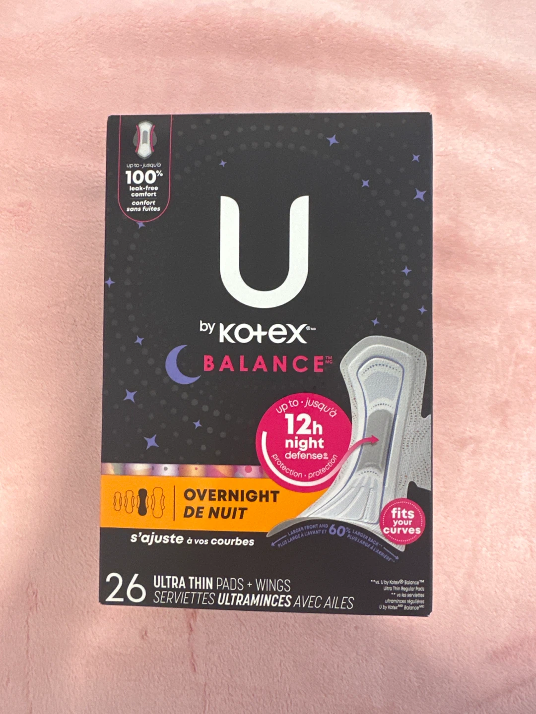 U by Kotex Balance Overnight Ultra Thin Pads with Wings - photo 2