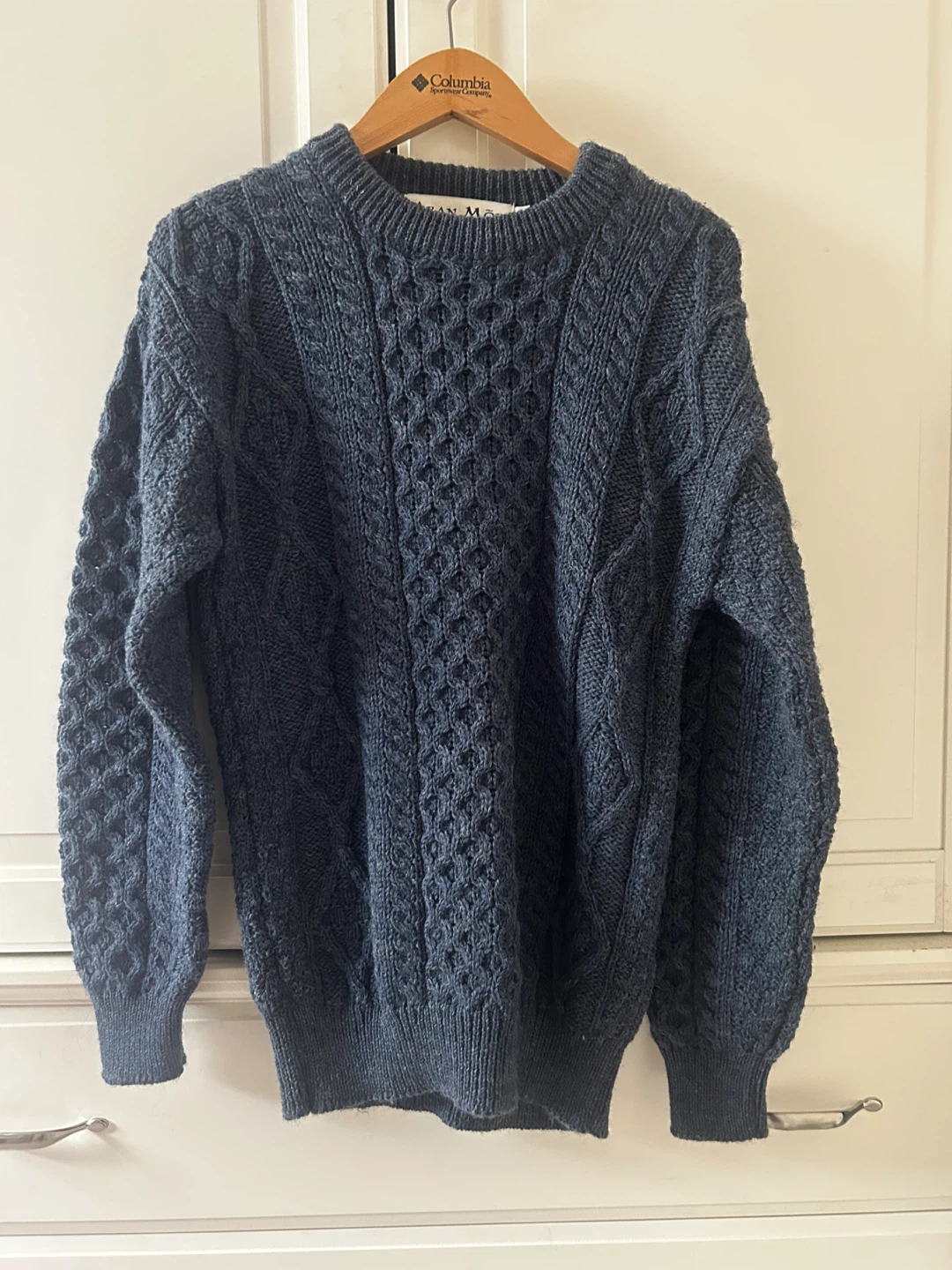 Aran Mór Wool Sweater Ireland Womens Navy Blue