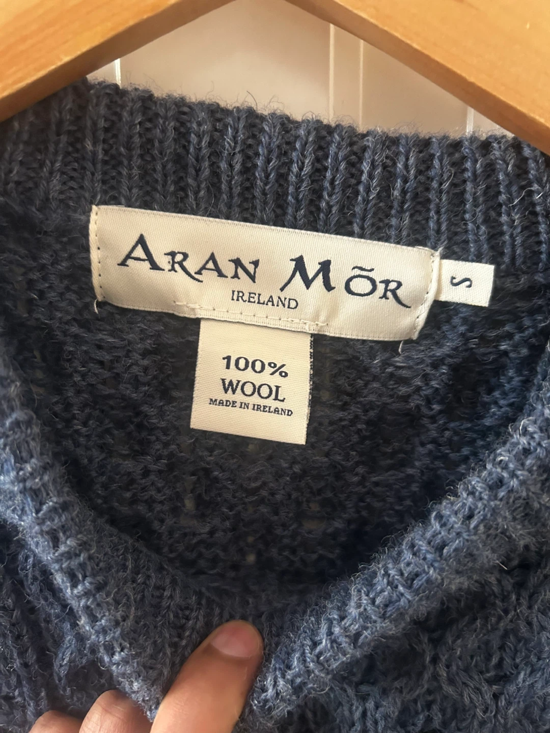 Aran Mór Wool Sweater Ireland Womens Navy Blue - photo 2