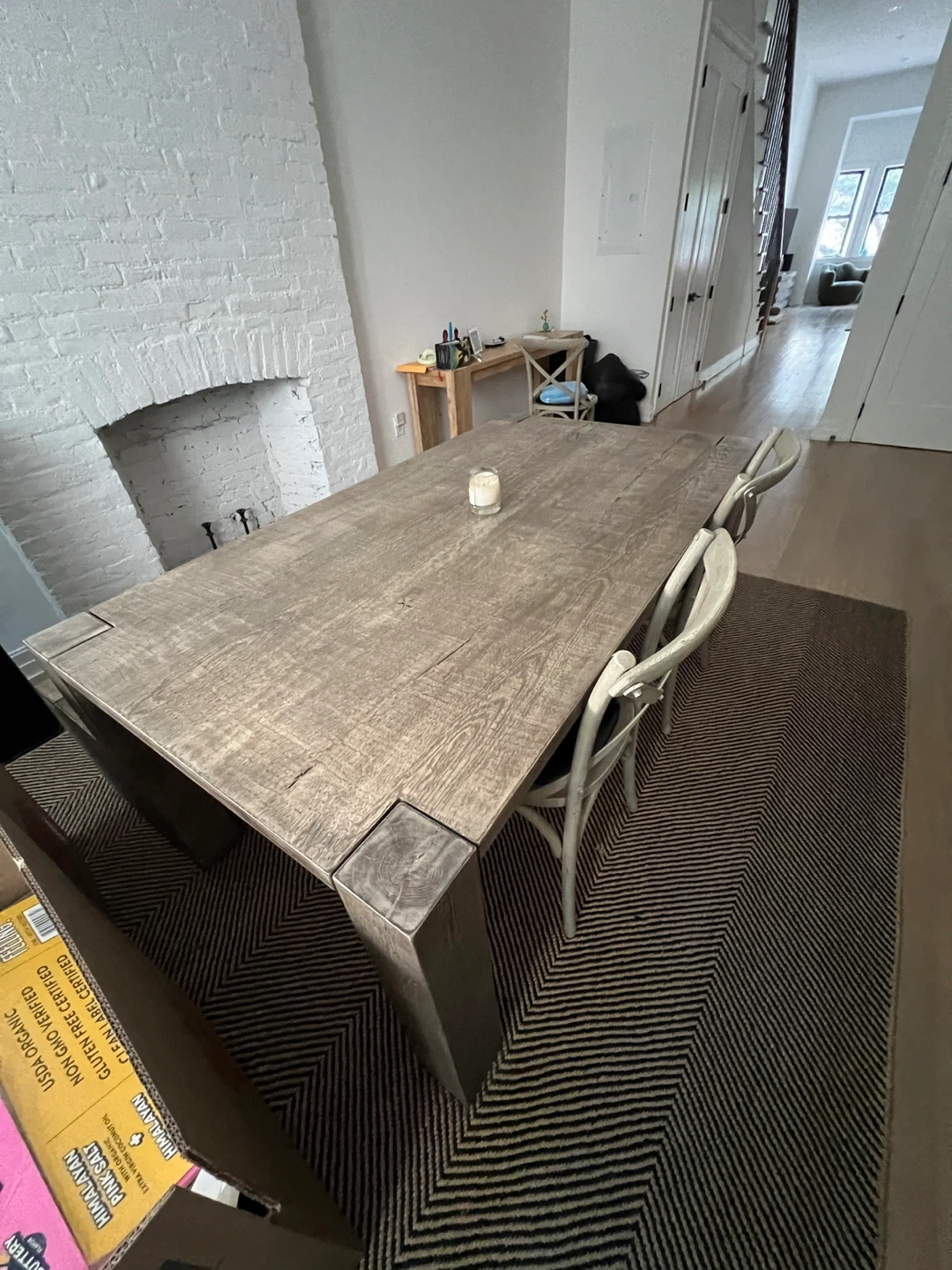 RH Rustic Wood Dining Table with Bench - photo 3