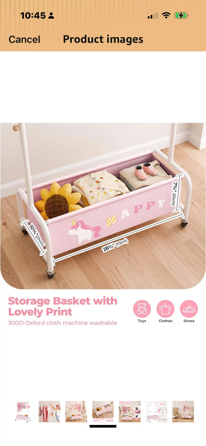 Kids Clothing Rack + Hangers - photo 3