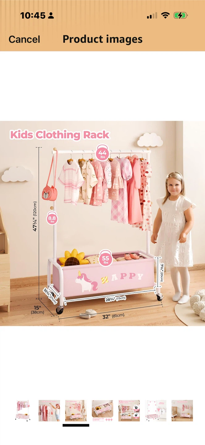 Kids Clothing Rack + Hangers - photo 2
