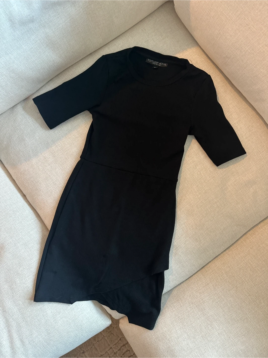 Black Topshop Petite Wrap Dress - photo 5