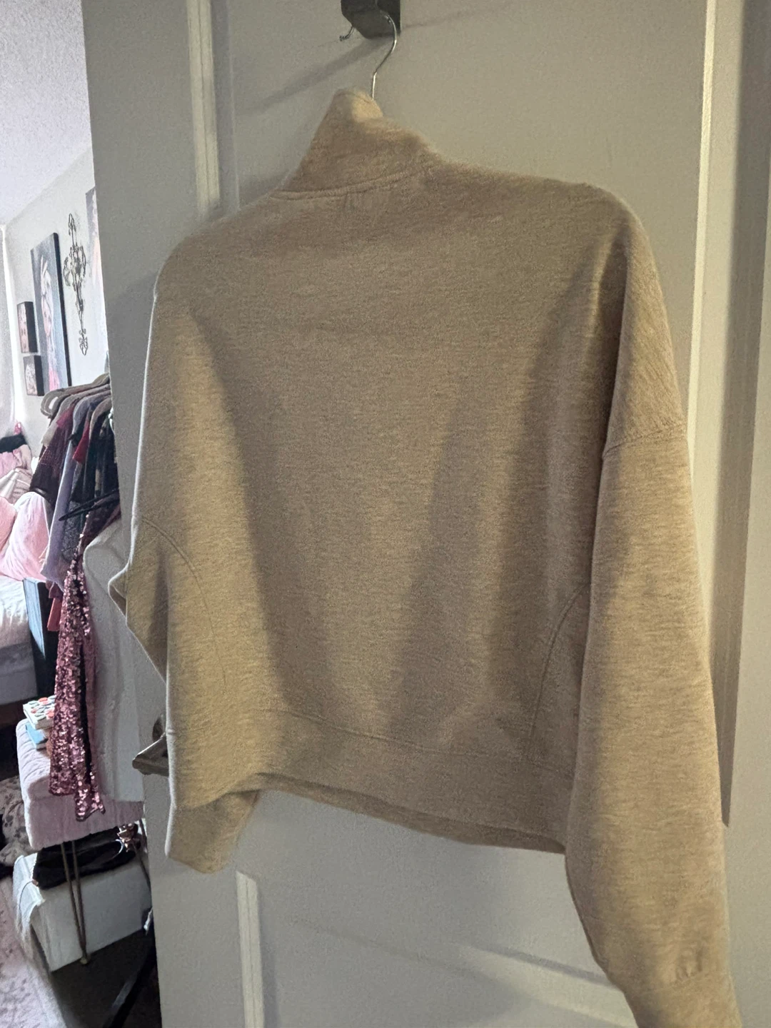 Light Beige Lounge Set - 1/4 Zip Pullover & Pants - photo 3