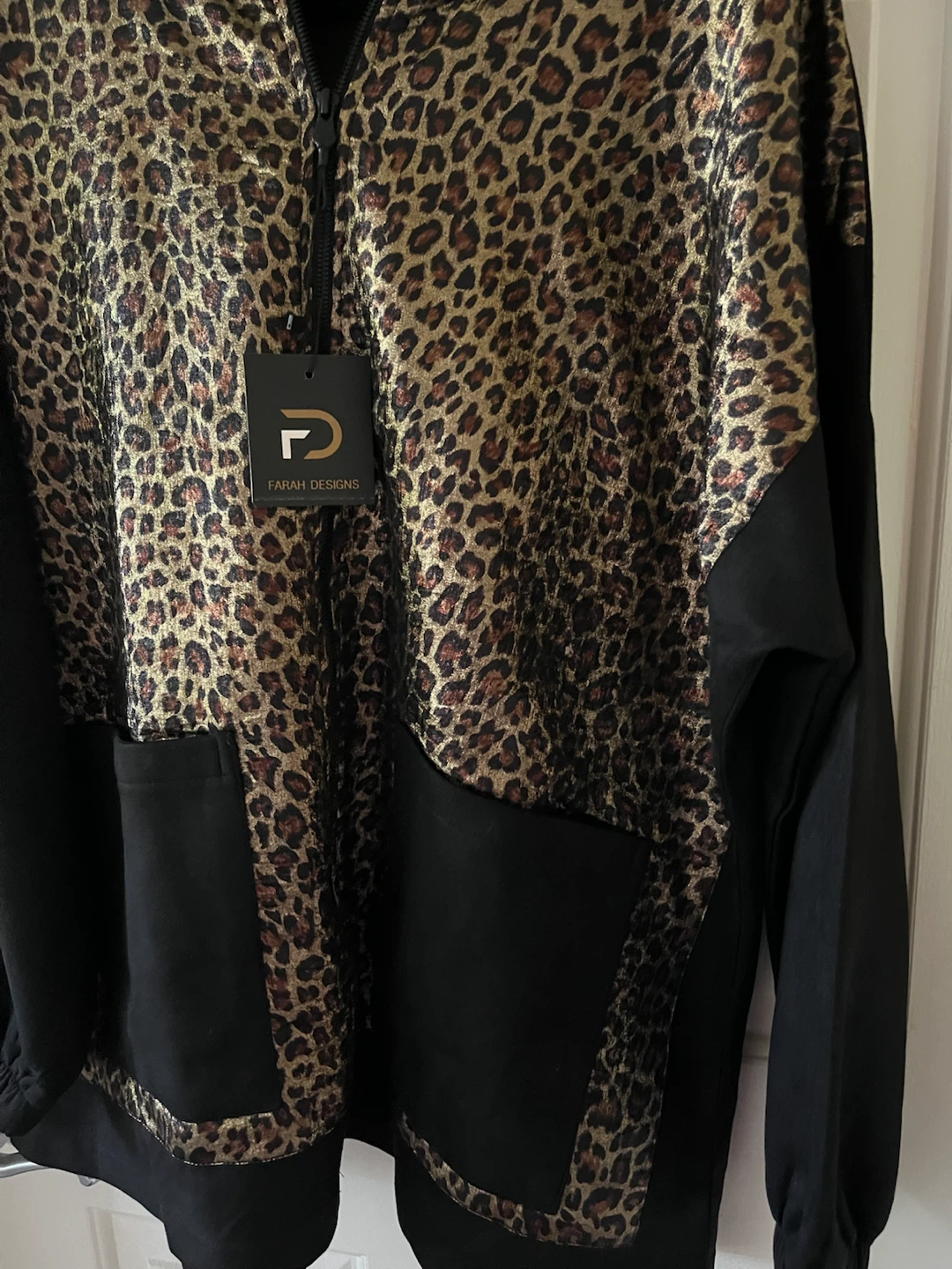 Leopard Print Hoodie _ Two pieces with wide leg pants - photo 2