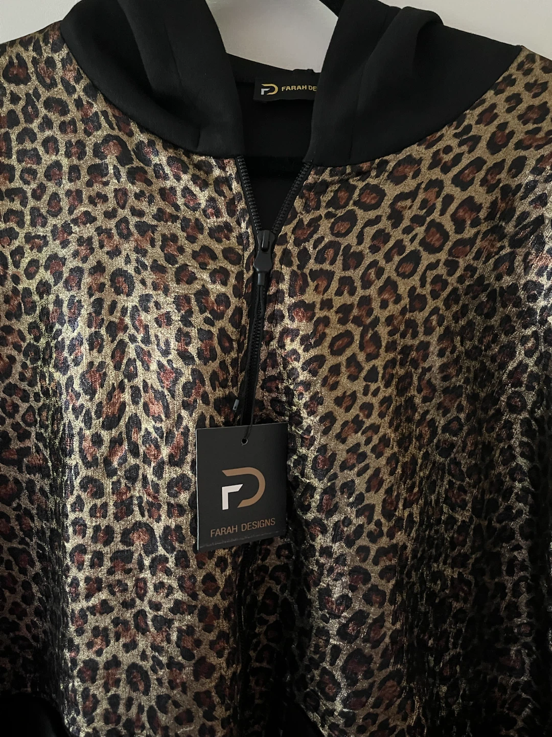 Leopard Print Hoodie _ Two pieces with wide leg pants - photo 3