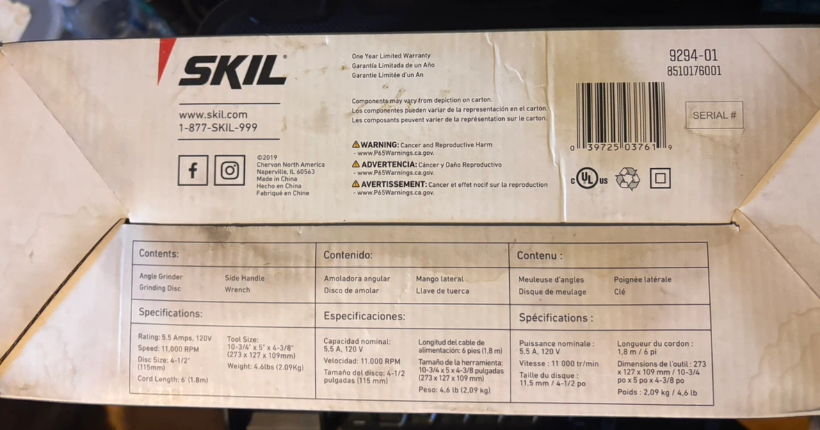 Used - SKIL 4-1/2 inch Angle Grinder - photo 2