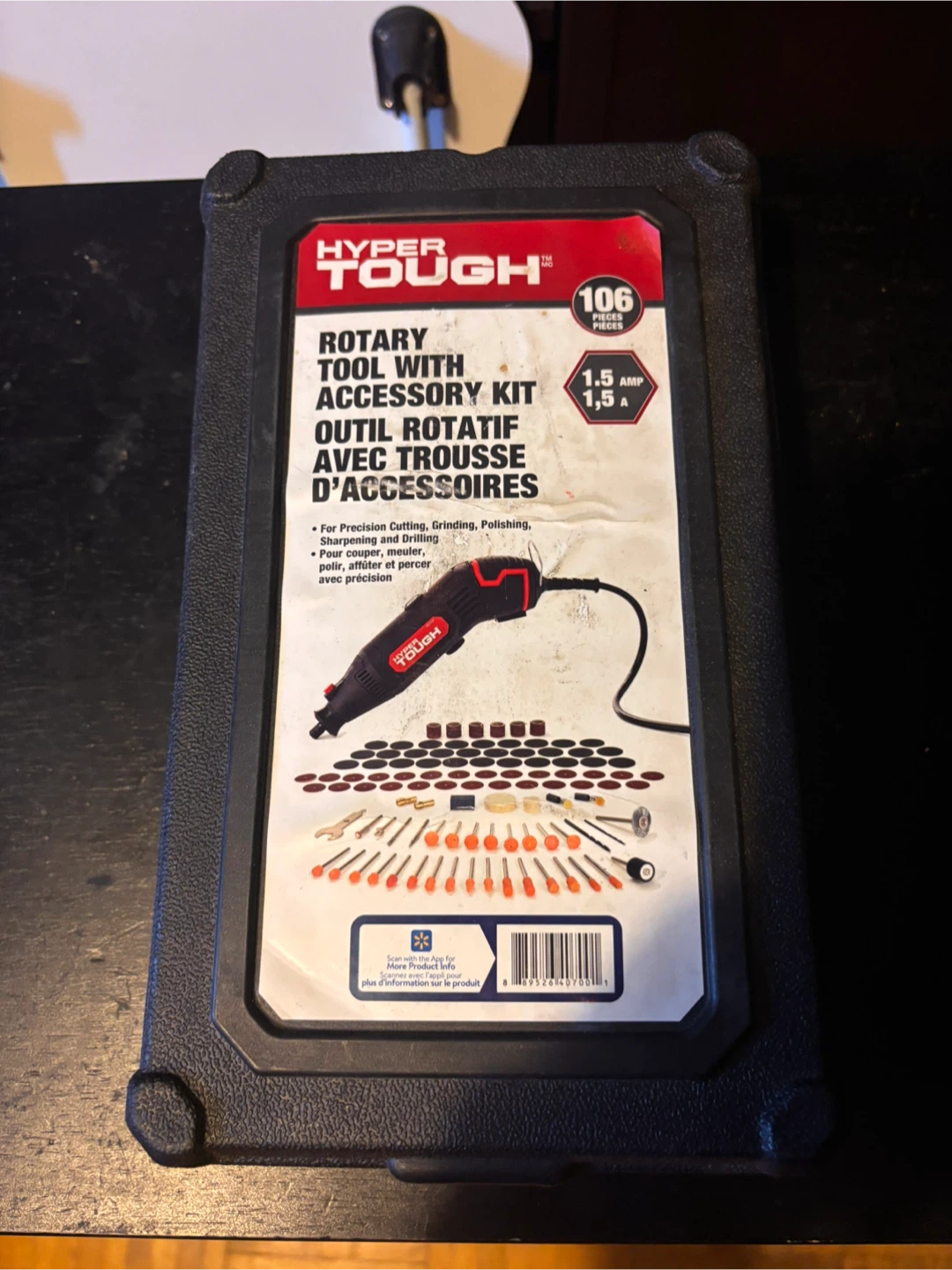 Hyper Tough 1.5 Amp Rotary Tool with 106-Piece Accessory Kit