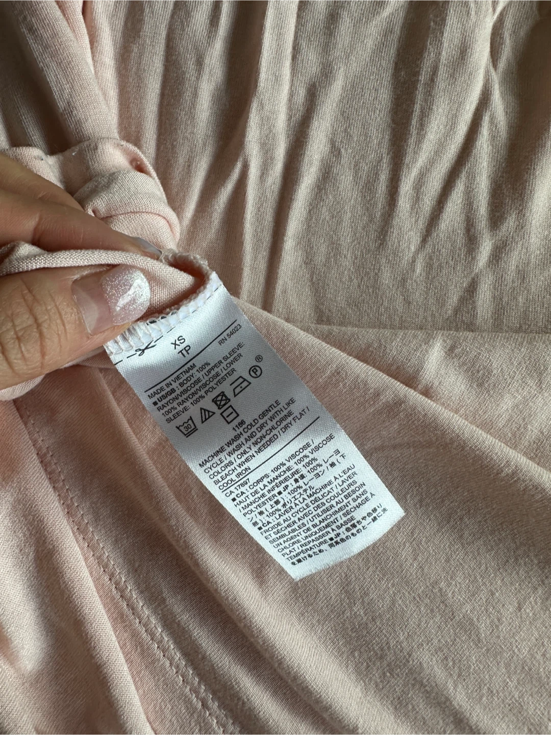 Banana Republic Pink Pleated Sleeve T-Shirt XS - photo 4