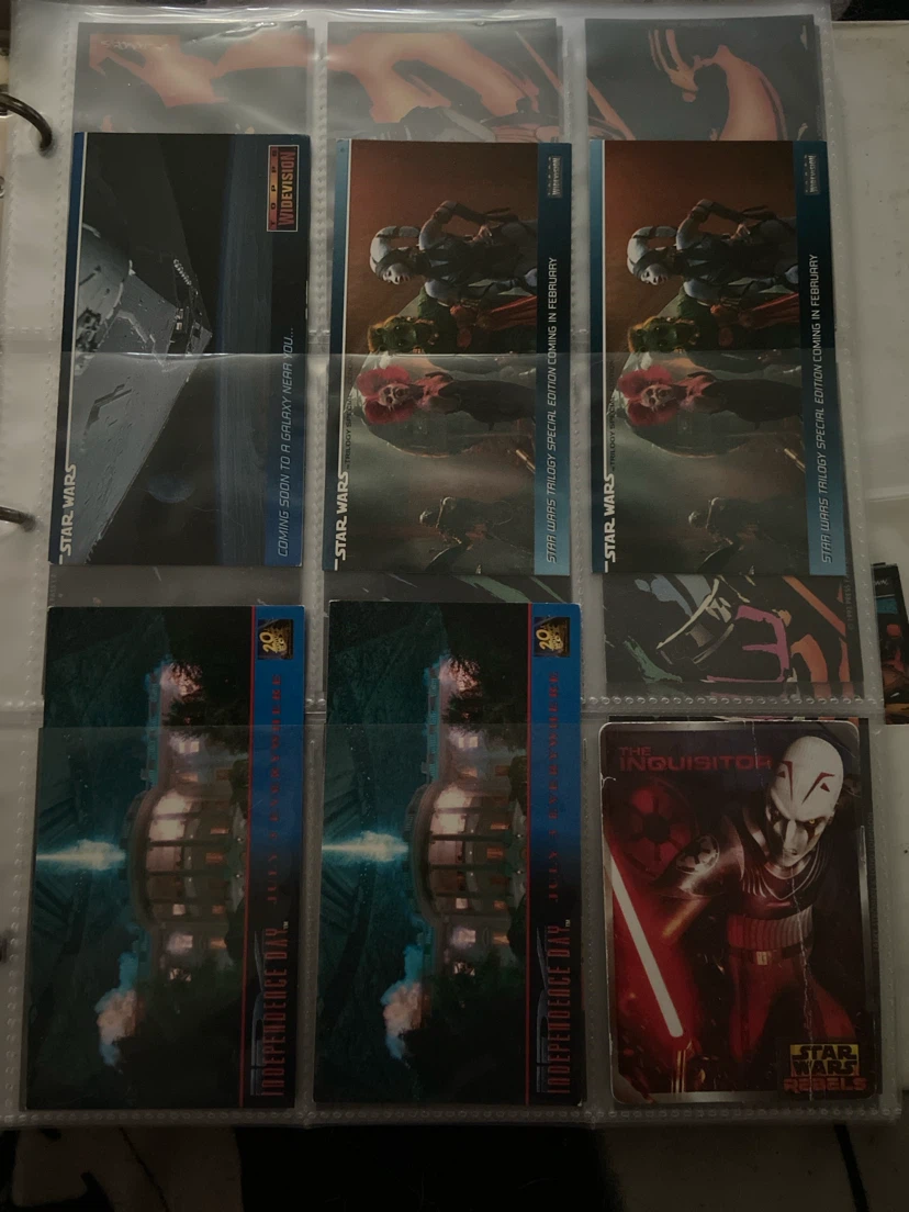 Star Wars Trilogy & Independence Day Trading Cards