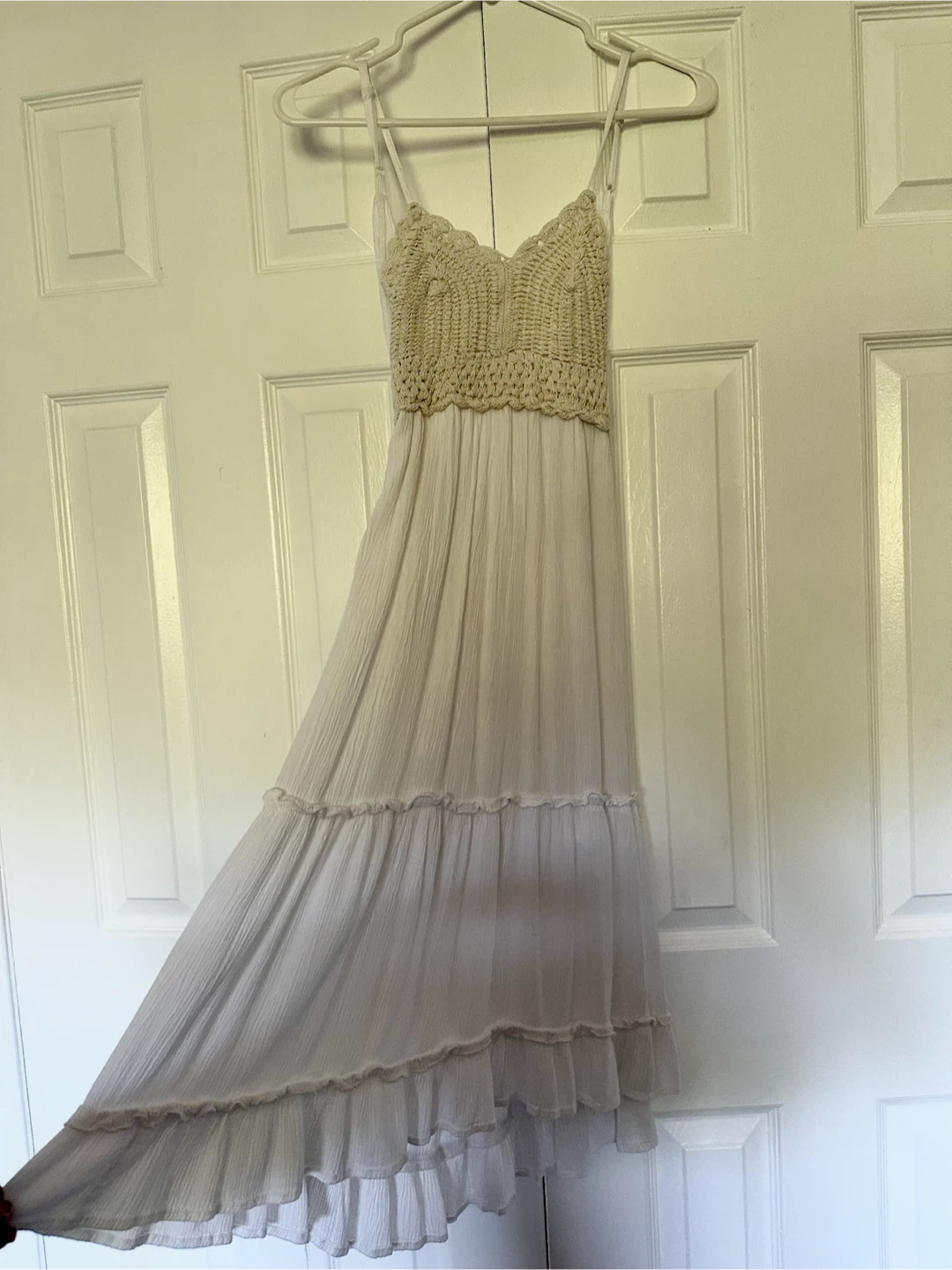 Cream Crochet Cami Midi Dress - photo 3