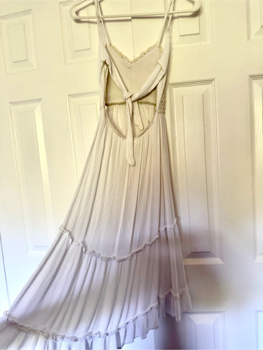 Cream Crochet Cami Midi Dress - photo 4
