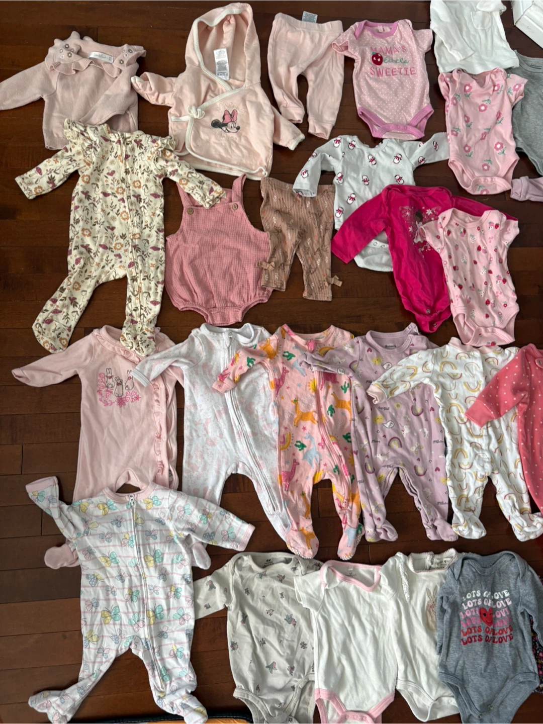 New born to 3M Baby Girl Sleepers and Bodysuits Bundle - photo 2