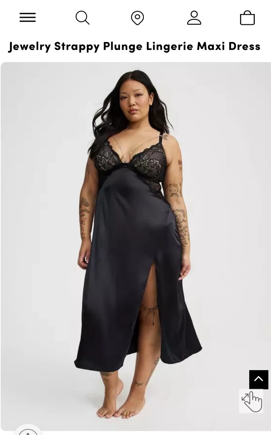 Torrid Black Lace Strappy Lingerie Maxi Dress