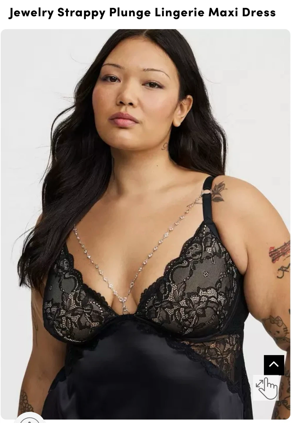 Torrid Black Lace Strappy Lingerie Maxi Dress - photo 2