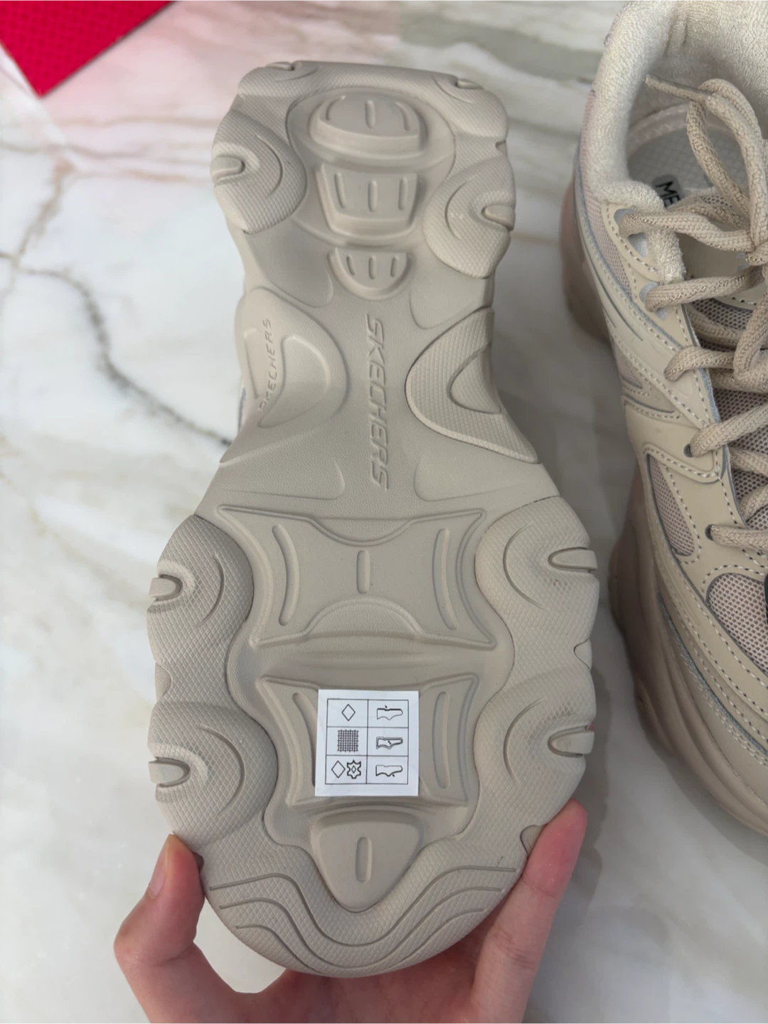 Skechers D'Lites Women's Beige Sneakers - photo 5