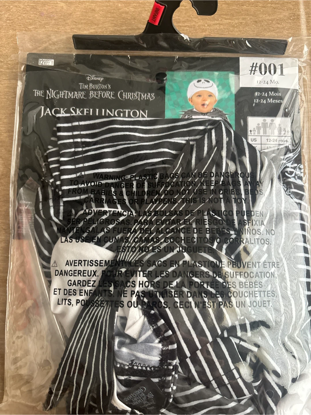 Disney Jack Skellington Costume - 12-24 Months - photo 2