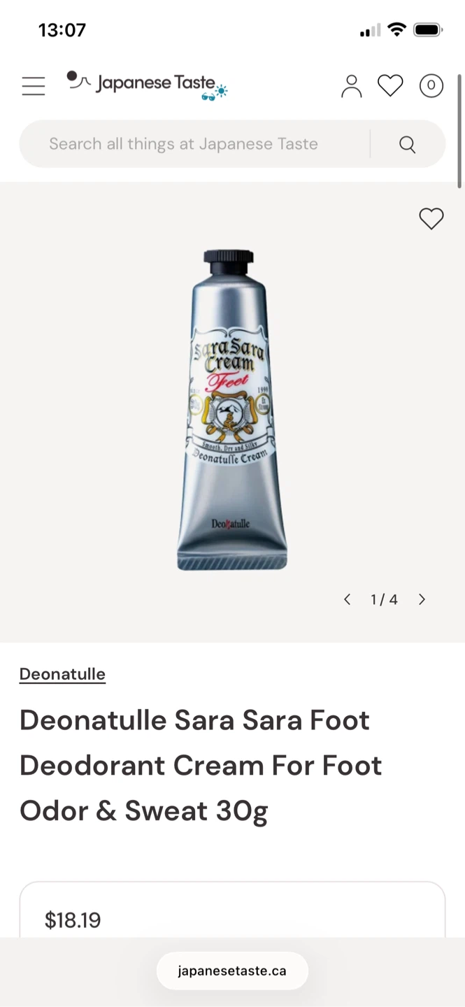 Deonatulle Sara Sara Foot Deodorant Cream 30g