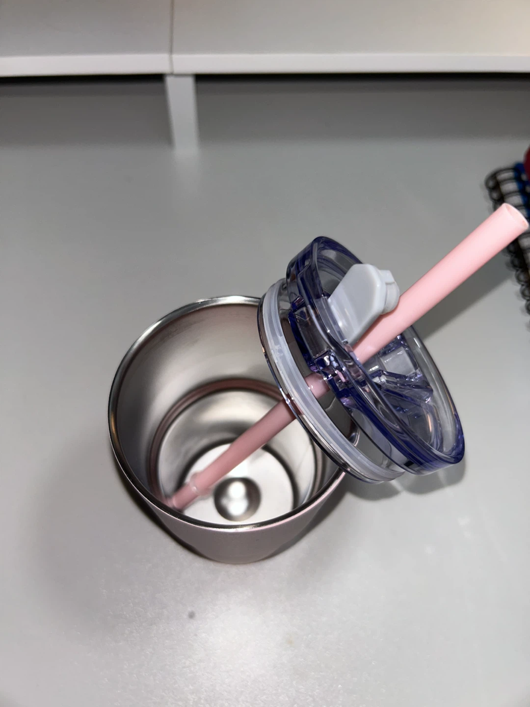Pink Insulated Tumbler with Straw - photo 2
