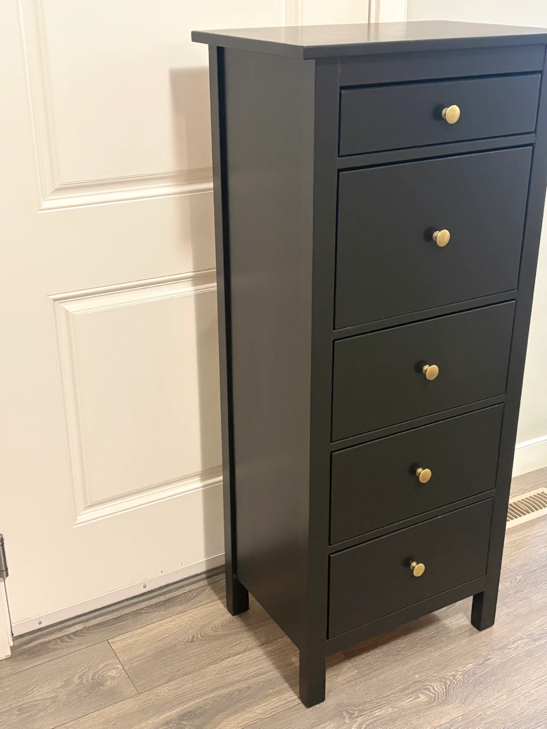 Black 5-Drawer Tall Dresser - photo 3