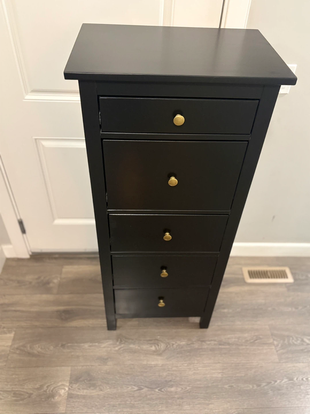 Black 5-Drawer Tall Dresser - photo 5