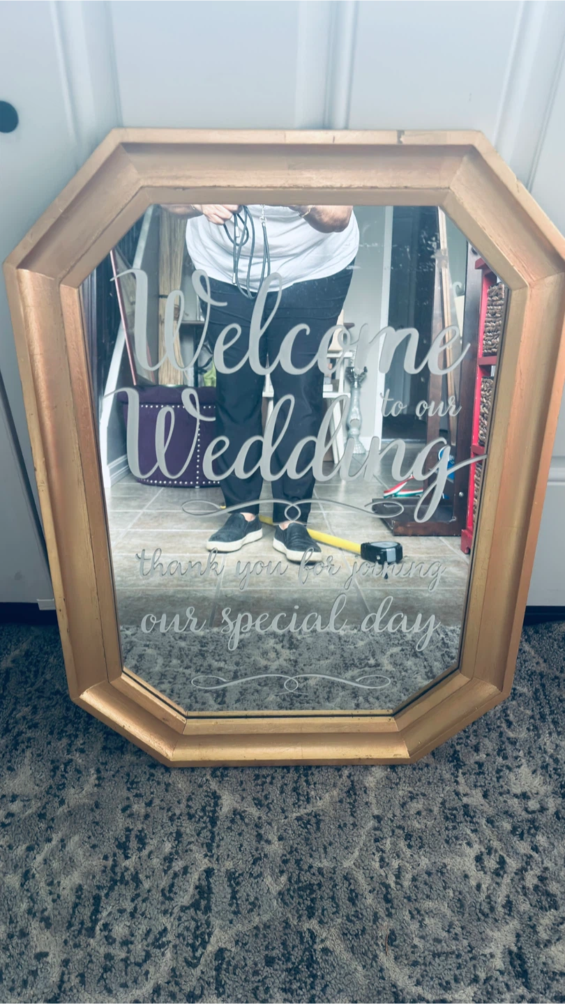 Welcome to Our Wedding Mirror Sign