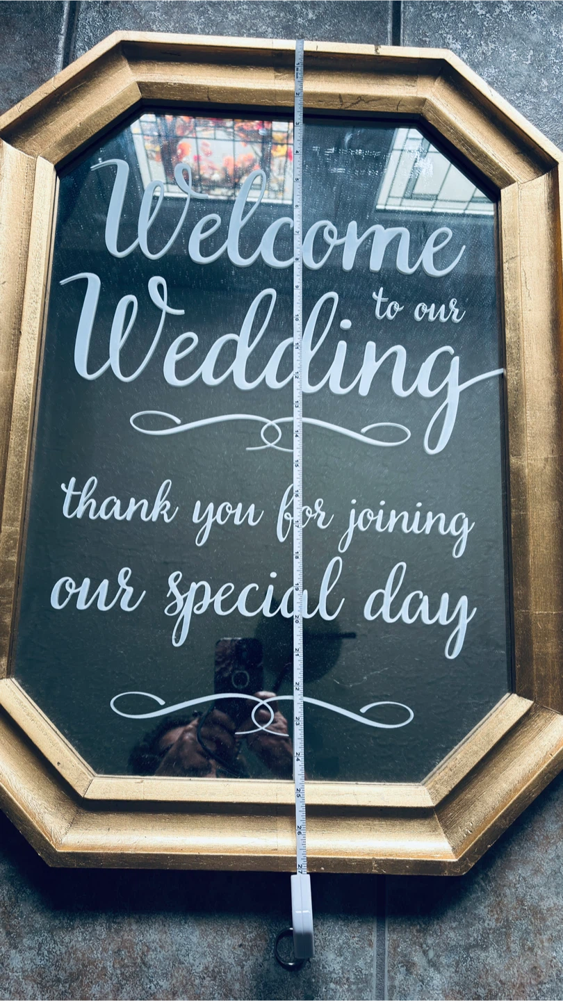 Welcome to Our Wedding Mirror Sign - photo 3