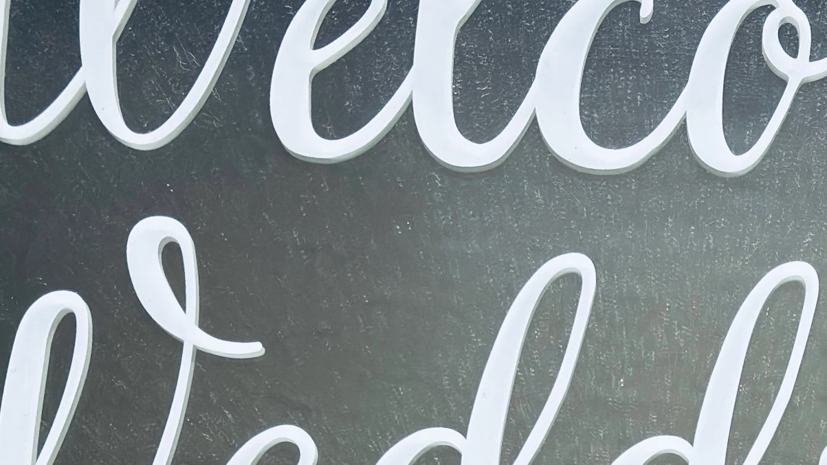Welcome to Our Wedding Mirror Sign - photo 5