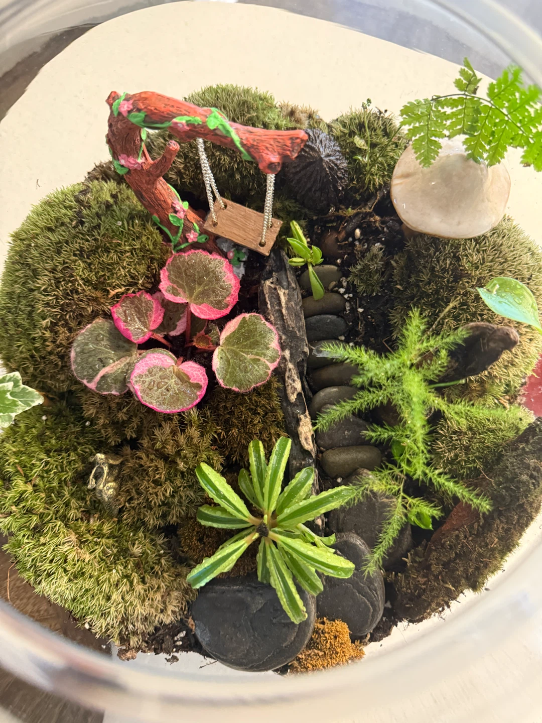 Glass Terrarium with Miniature Scene - photo 4