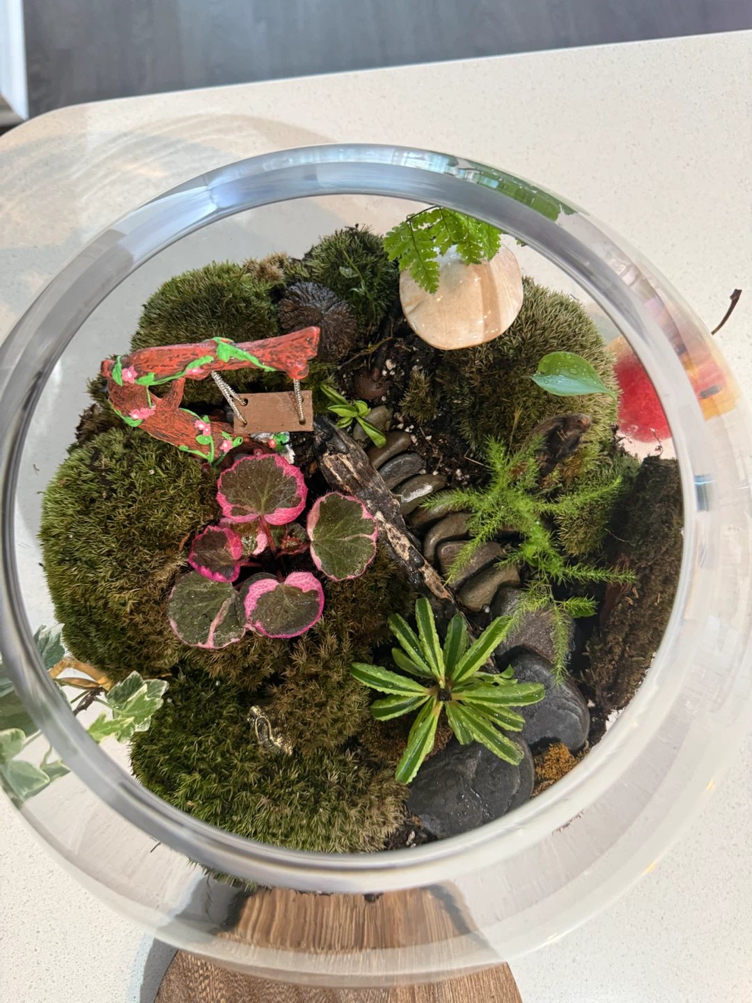 Glass Terrarium with Miniature Scene - photo 5