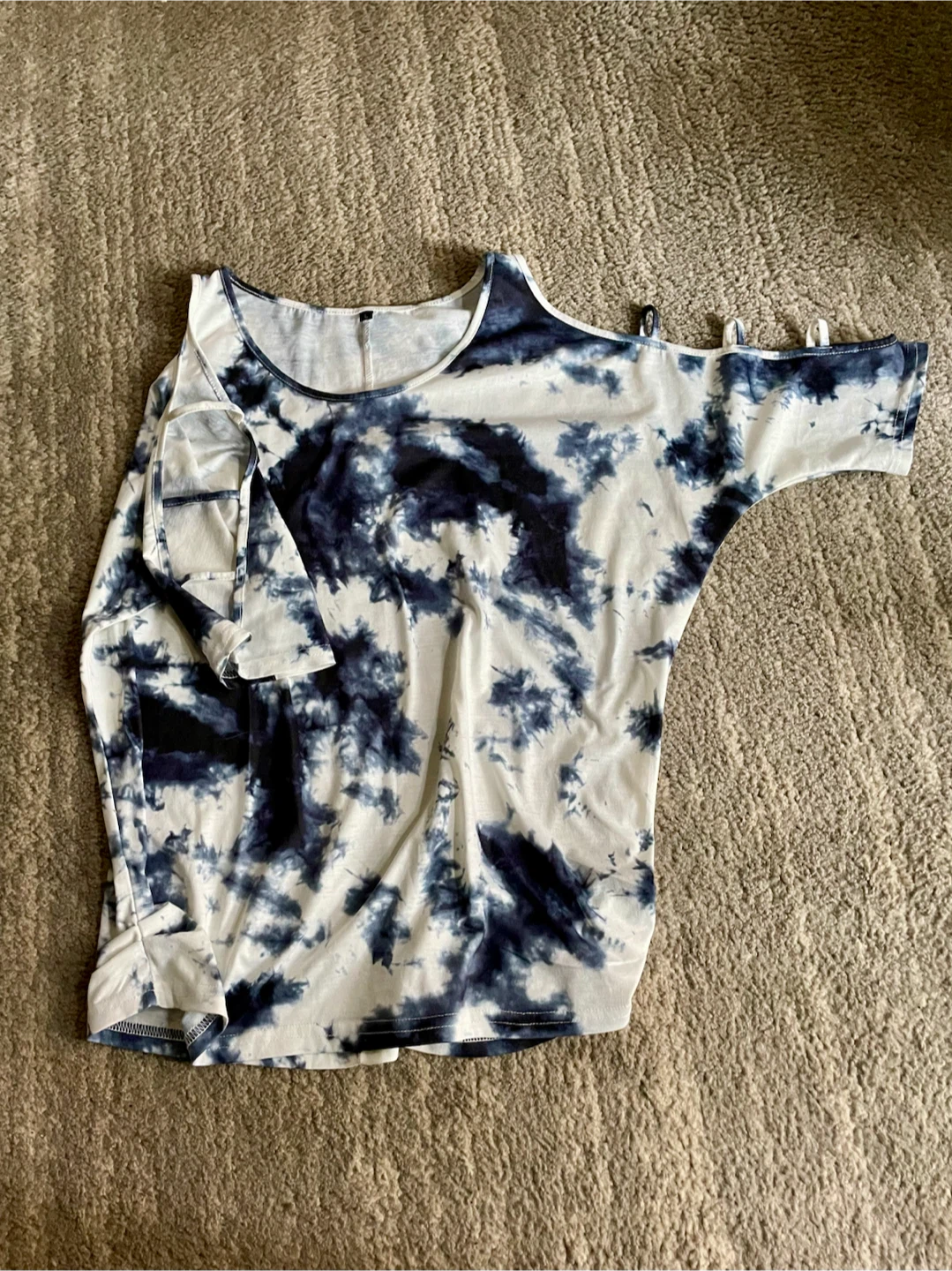 Cold Shoulder Tie-Dye Top - photo 4