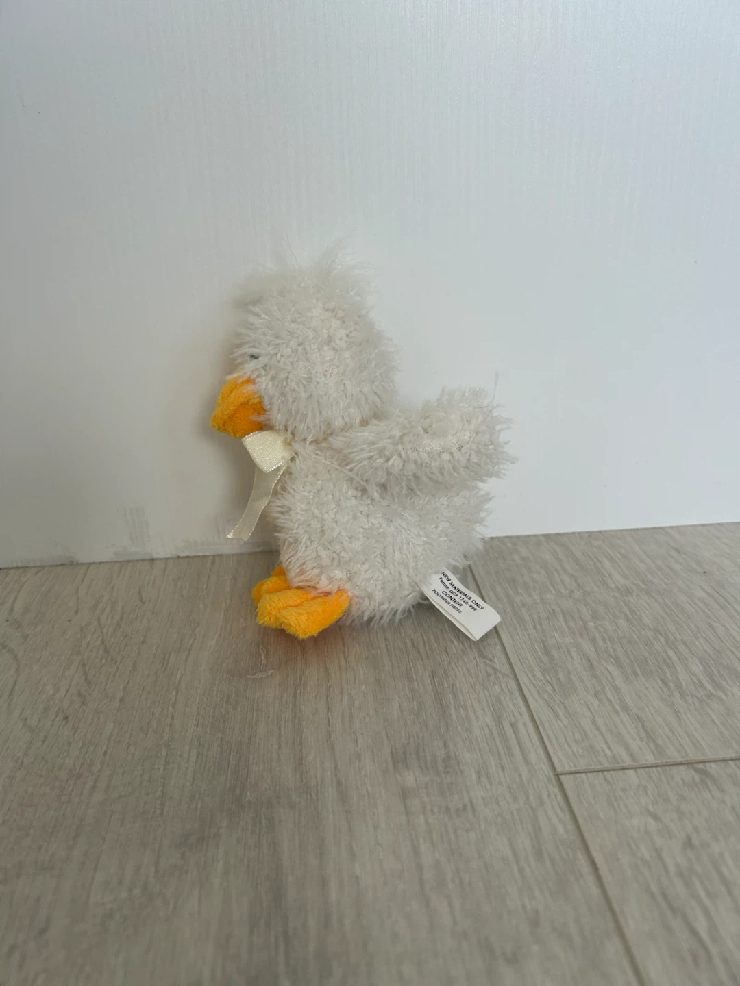 Plush White Duck Toy with Bow - photo 2