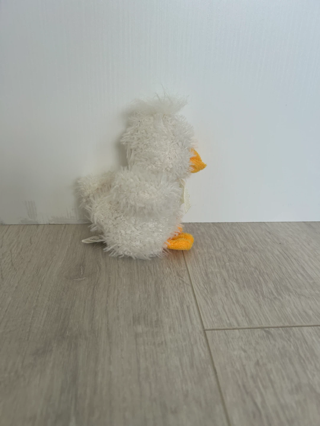 Plush White Duck Toy with Bow - photo 3
