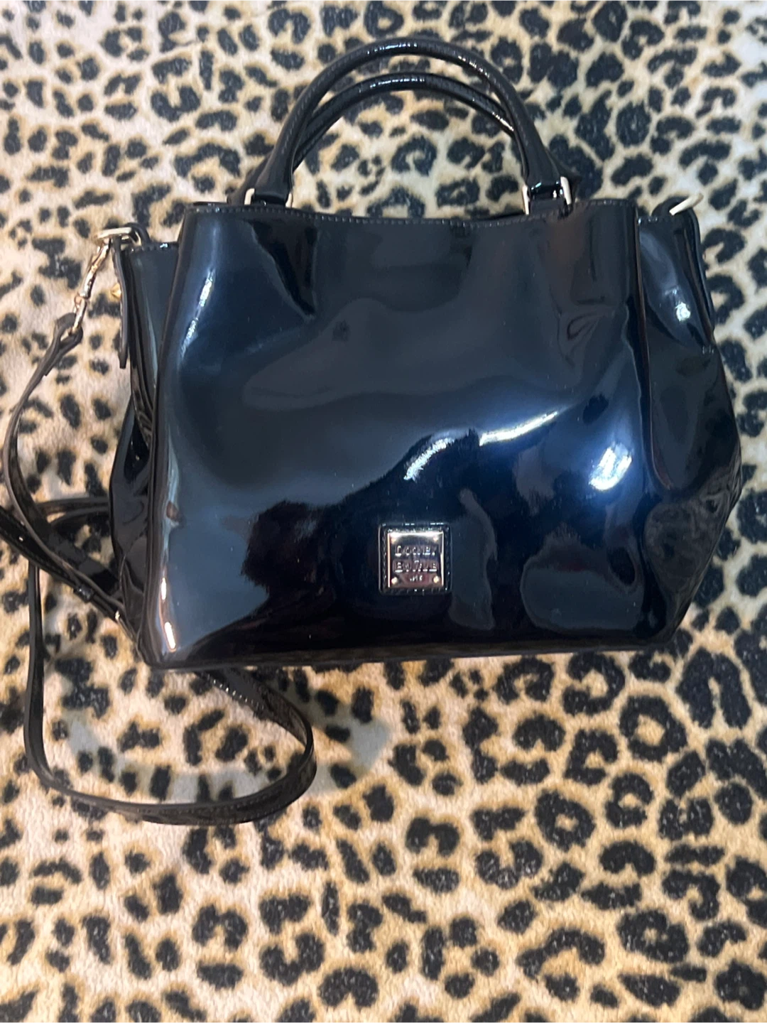 Dooney & Bourke Black Patent Leather Satchel Handbag - photo 3