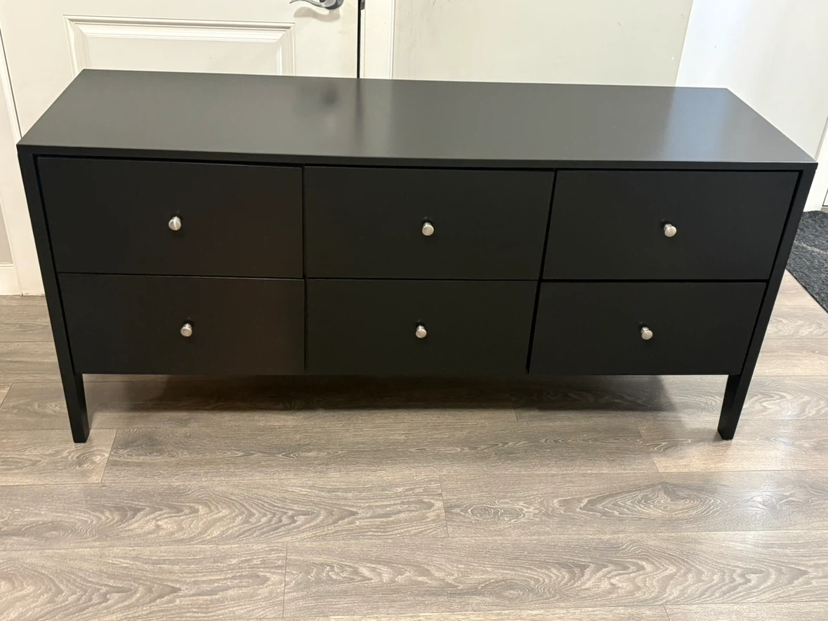 Black 6-Drawer Dresser - photo 2