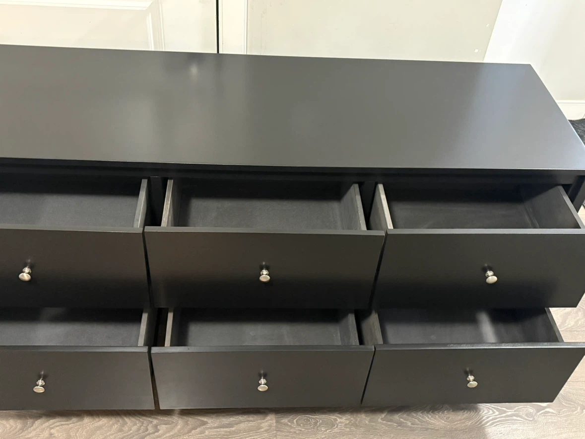 Black 6-Drawer Dresser - photo 5