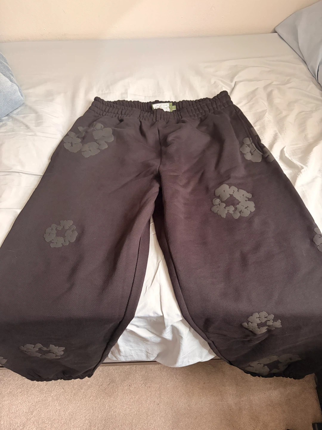 Brown Floral Print Sweatpants