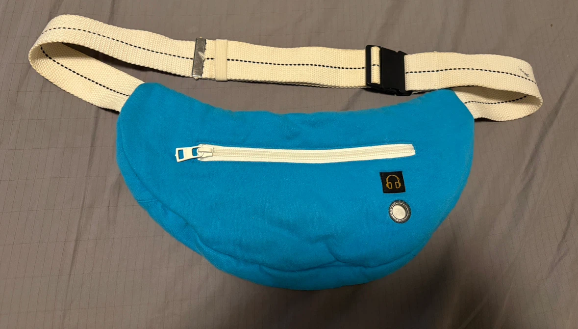 Roots Blue Cotton Poly Fanny Pack Waist Bag Pouch - photo 4
