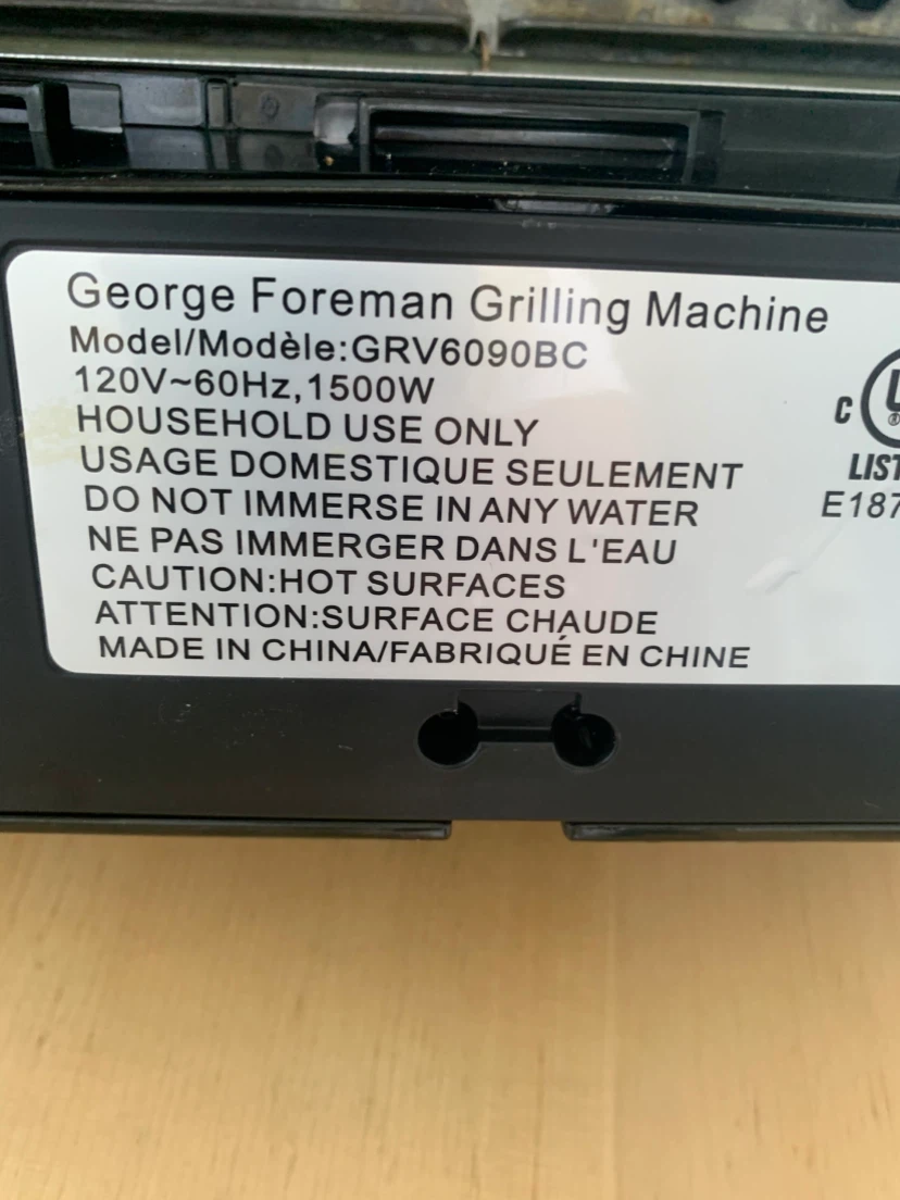 George Foreman Grilling Machine GRV6090BC - photo 4