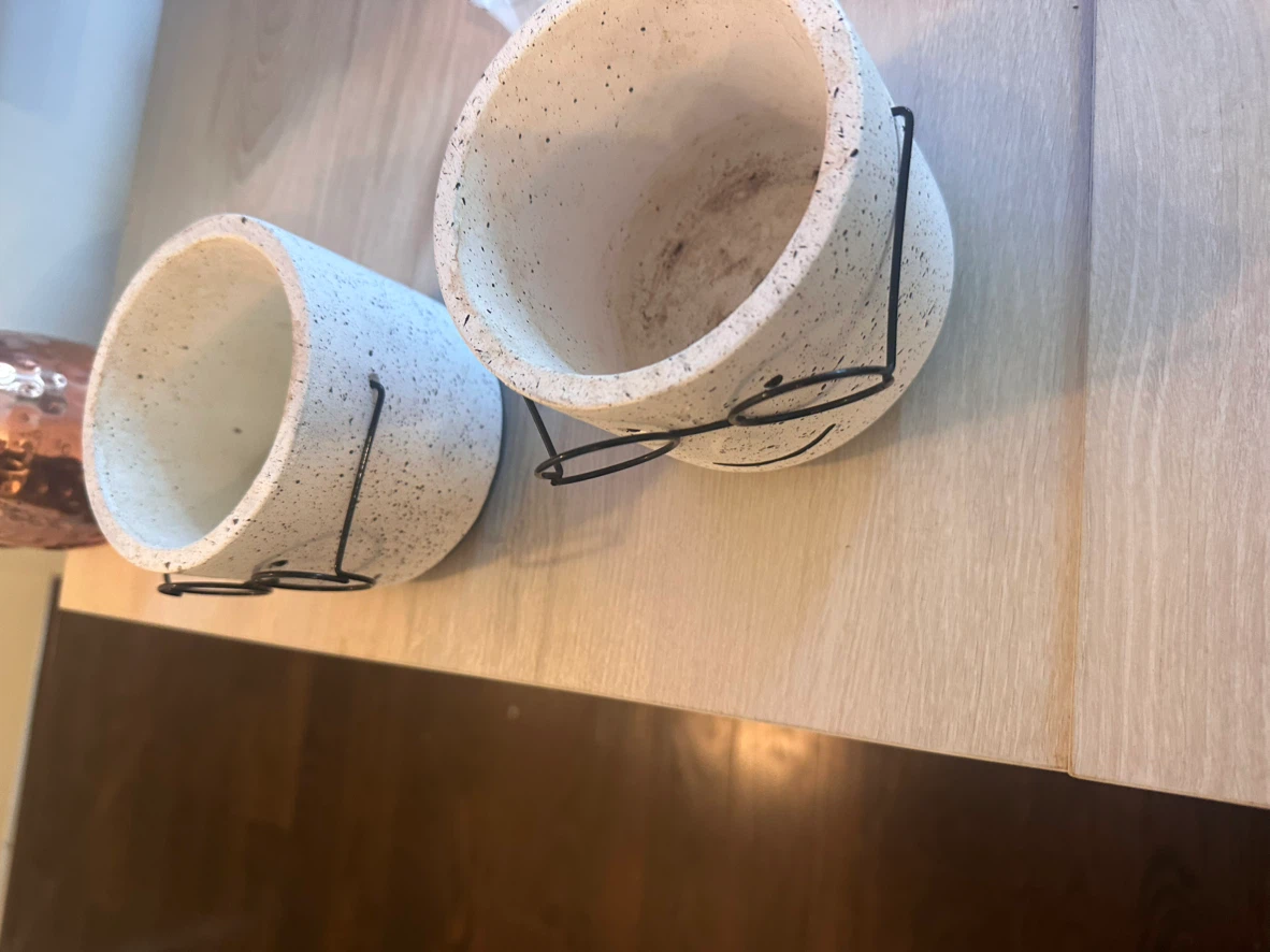 Set of 2 Cute Planters with Glasses