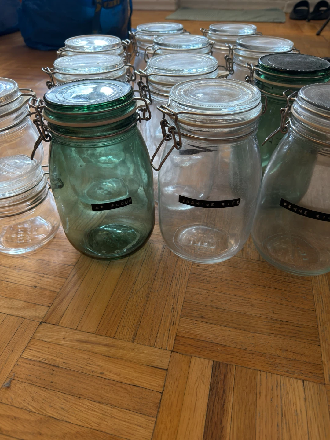 Set of 16 Glass IKEA Korken Jars with lids - photo 2