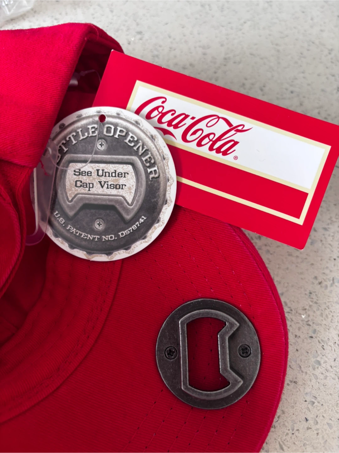 Coca-Cola Red Hat with Bottle Opener - Adjustable - photo 2