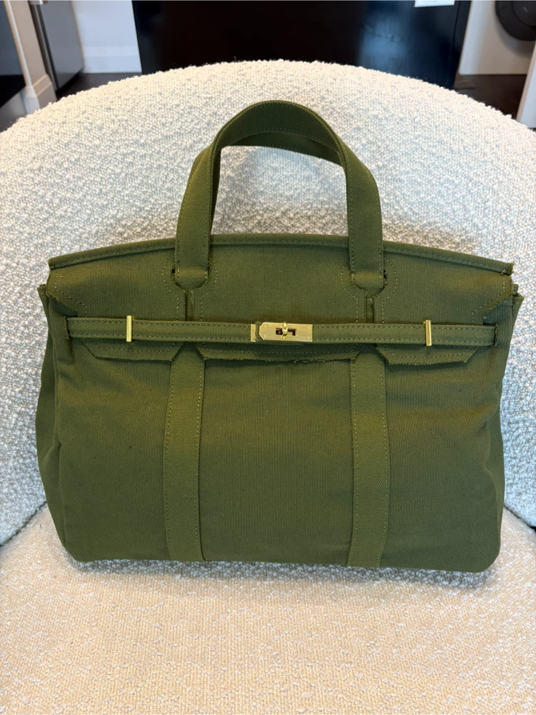 Brand new Olive Green BOATKIN Canvas Tote Bag - photo 2