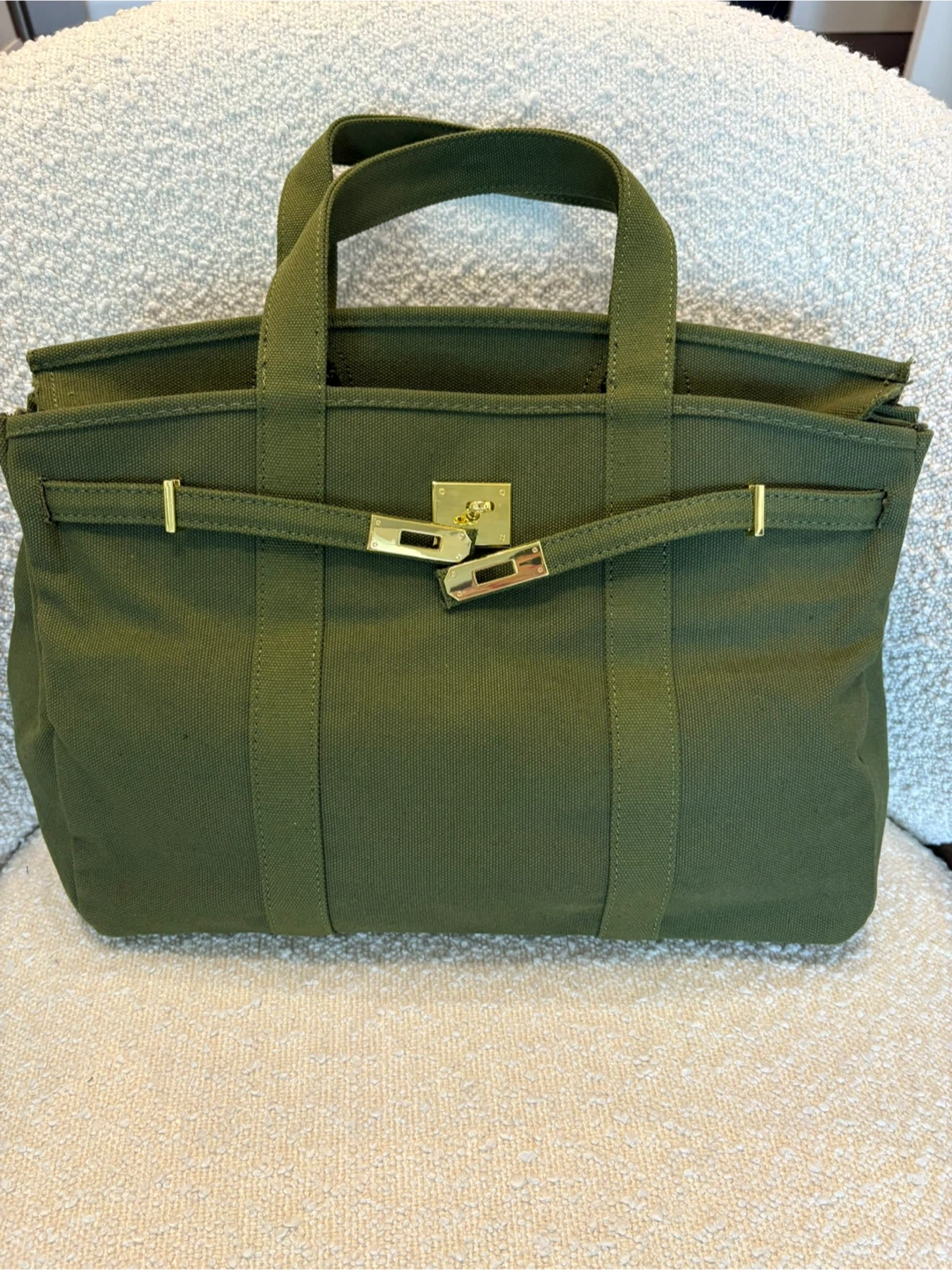 Brand new Olive Green BOATKIN Canvas Tote Bag - photo 3