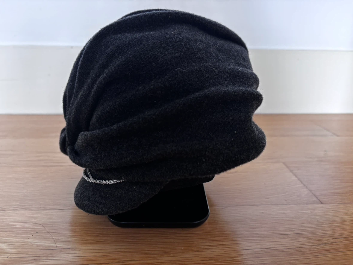 Eugeni Kim Charcoal Gray Slouchy Beanie with Chain Accent - photo 2