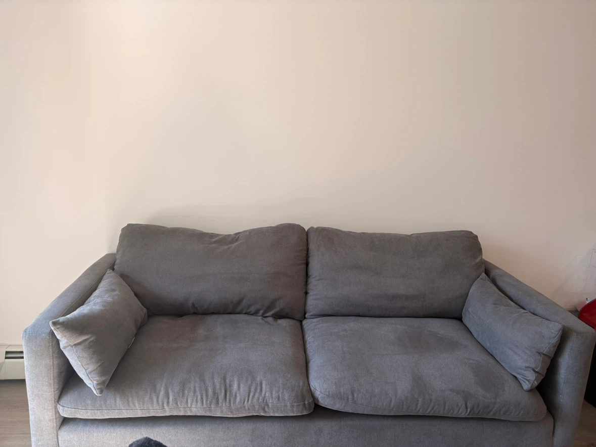 Grey fabric sofa